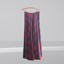 Load image into Gallery viewer, Wool 1970s Red Buffalo Plaid Maxi Skirt size S
