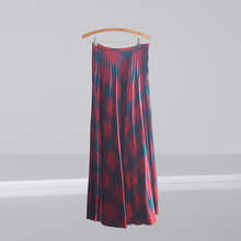 Load image into Gallery viewer, Wool 1970s Red Buffalo Plaid Maxi Skirt size S