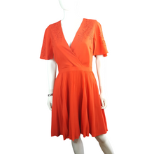 Load image into Gallery viewer, Karen Millen Pleated Laser Cut Dress  Size 8
