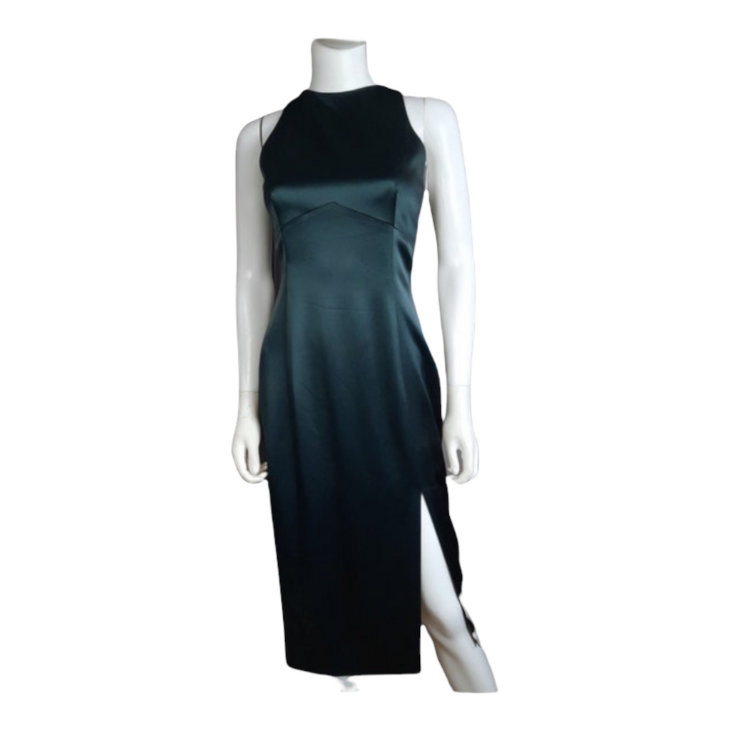 1990s Tahari Twist Back Halter Dress Size 4