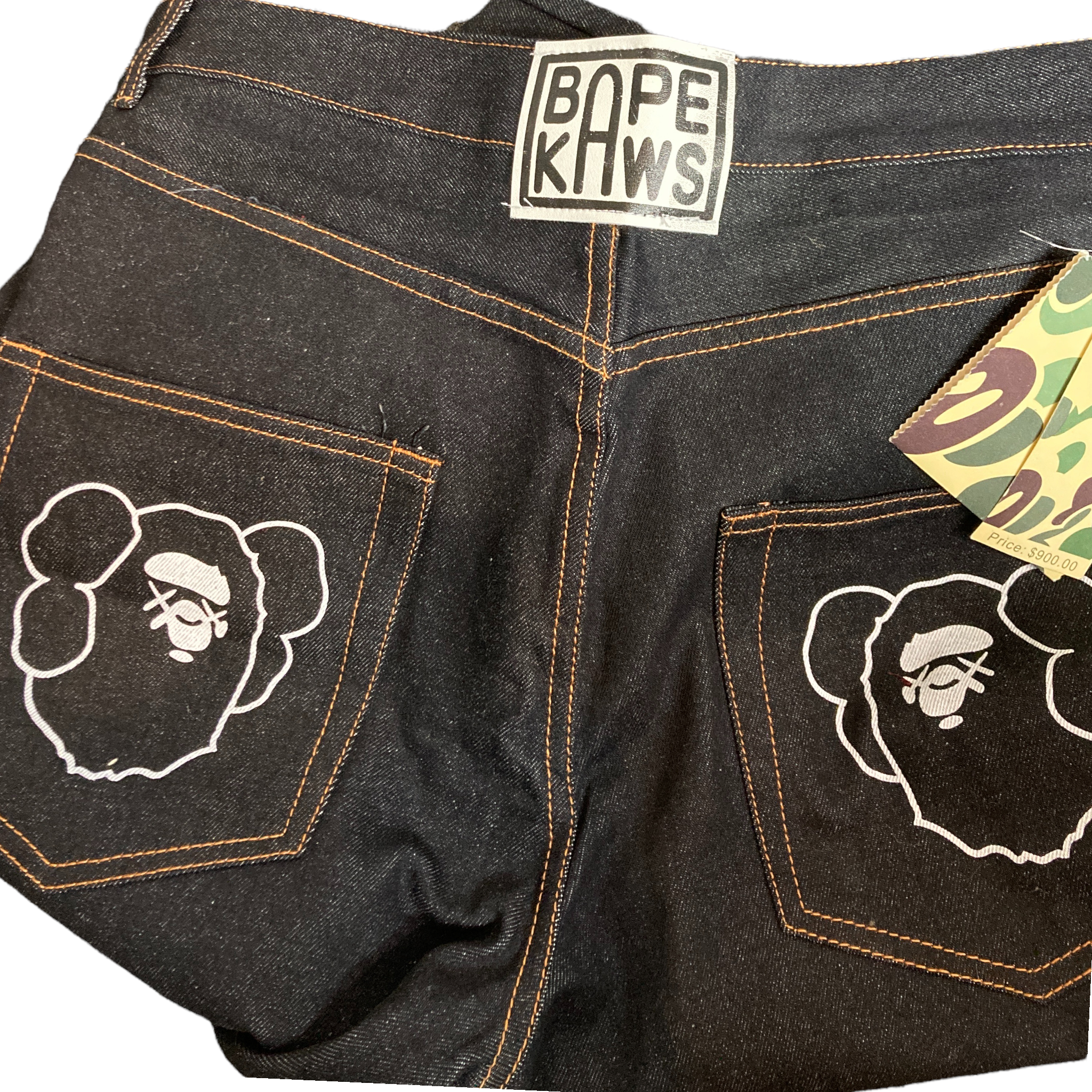 Bape ×Kaws 2005 Denim Jeans Size XL