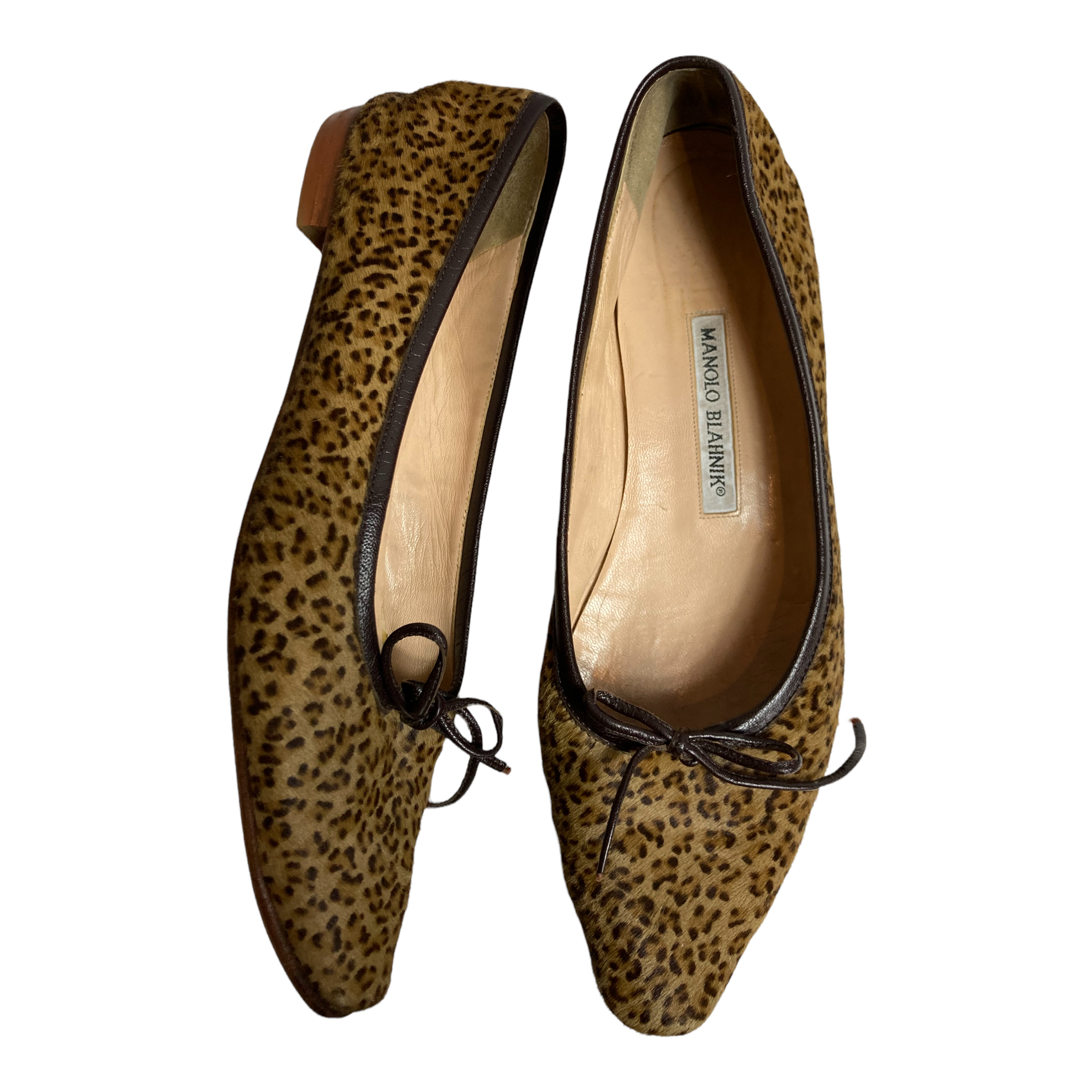 Manolo Blahnik Calf Hair Leopard Print Flats – Lucille