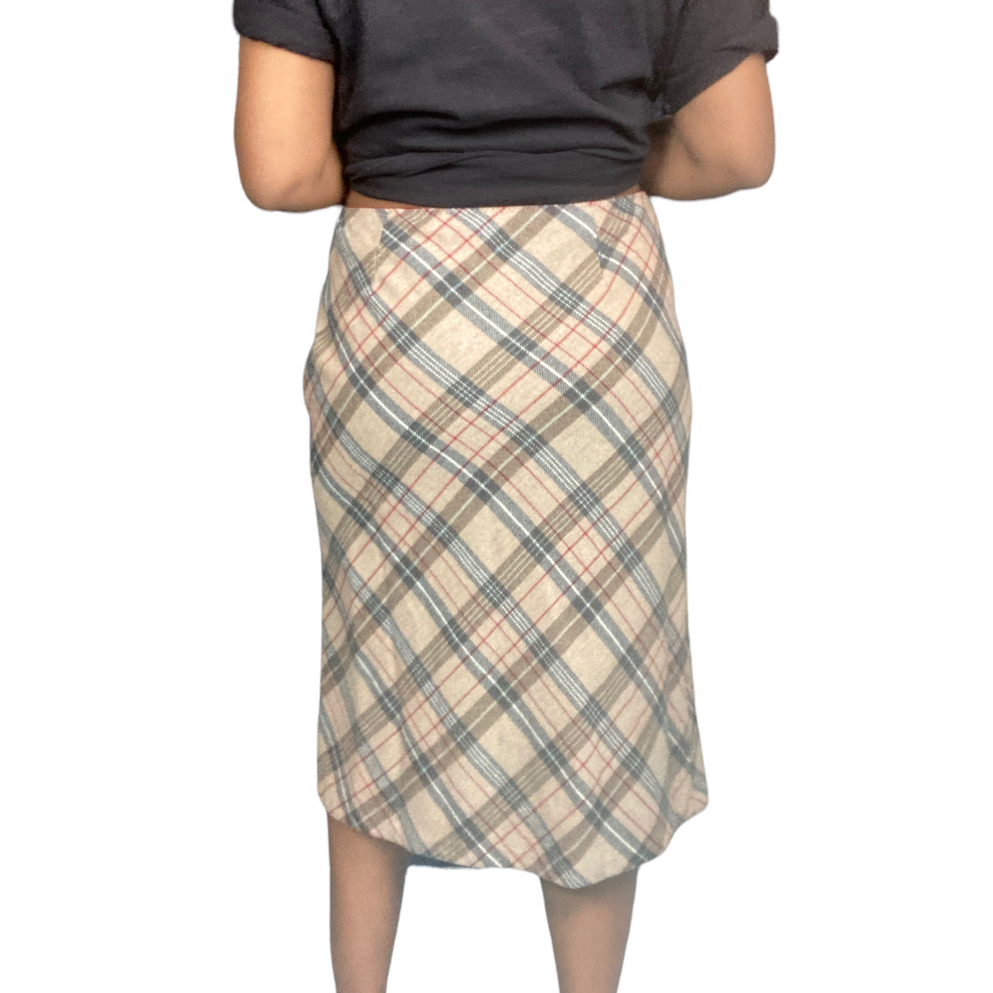 90s Gap Plaid Wool Skirt Size Xl