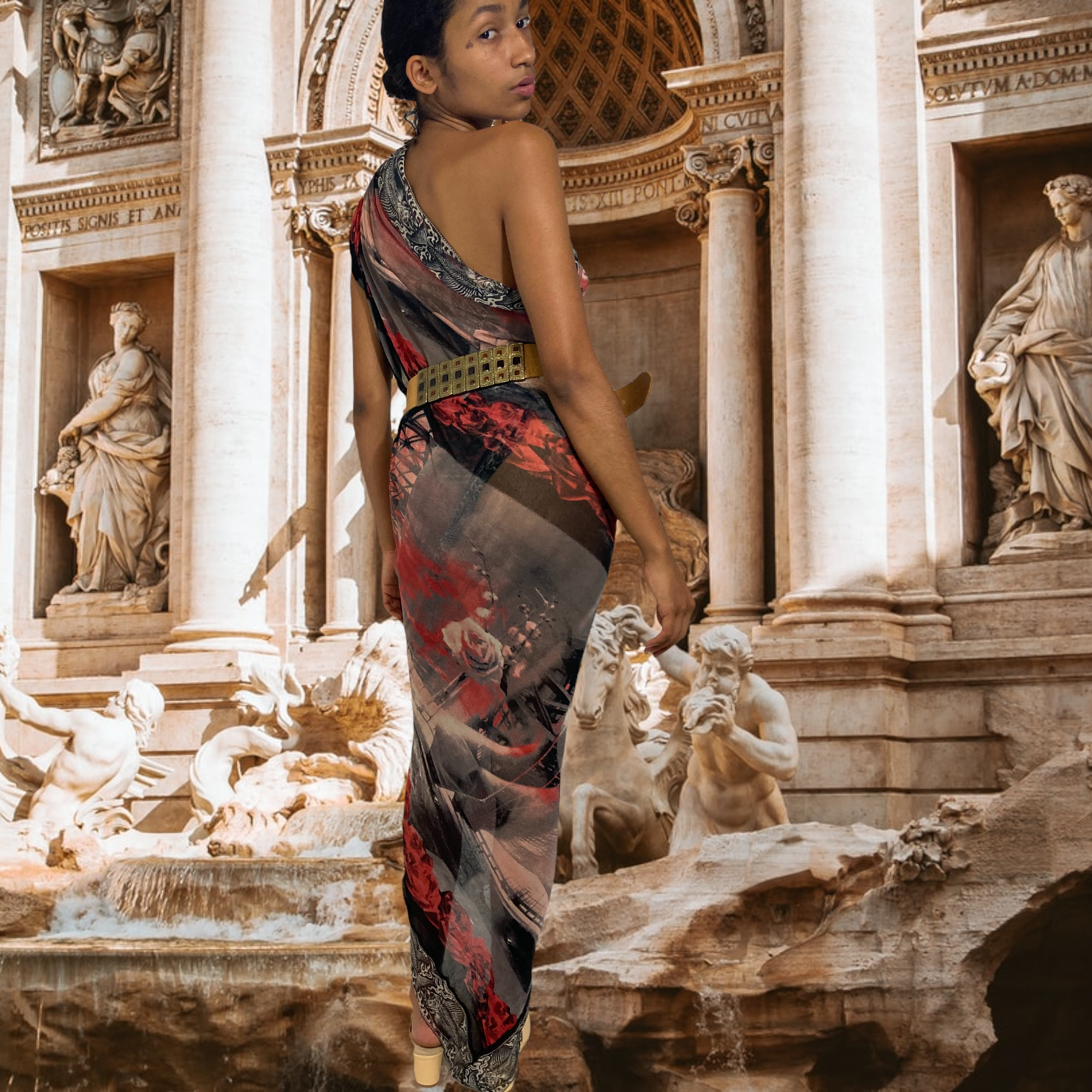 Vintage _Jean Paul_Gaultier_Dress_Scarf_Wrap_Knit Tops_Lucille Golden Vintage