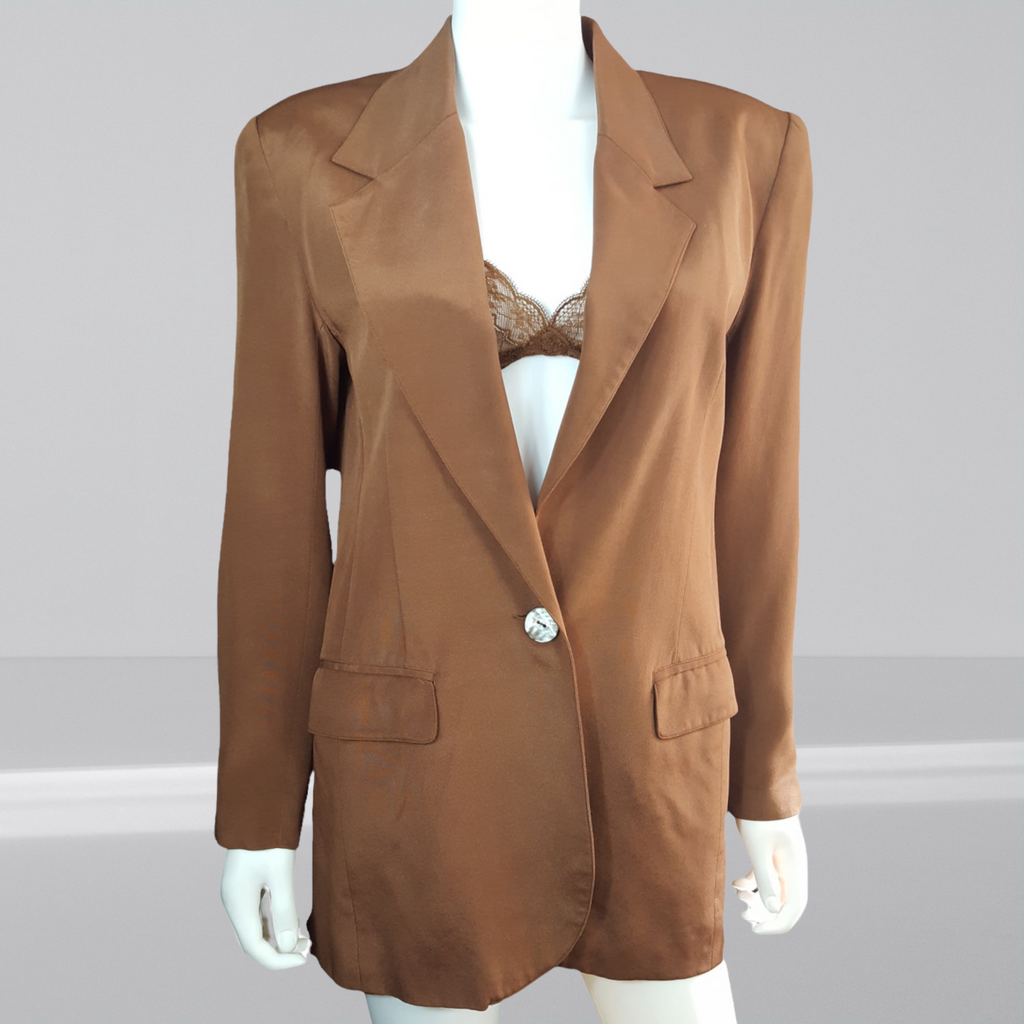 S.L Boutique ❌ Ralph Lauren Silk Boyfriend Blazer Size S