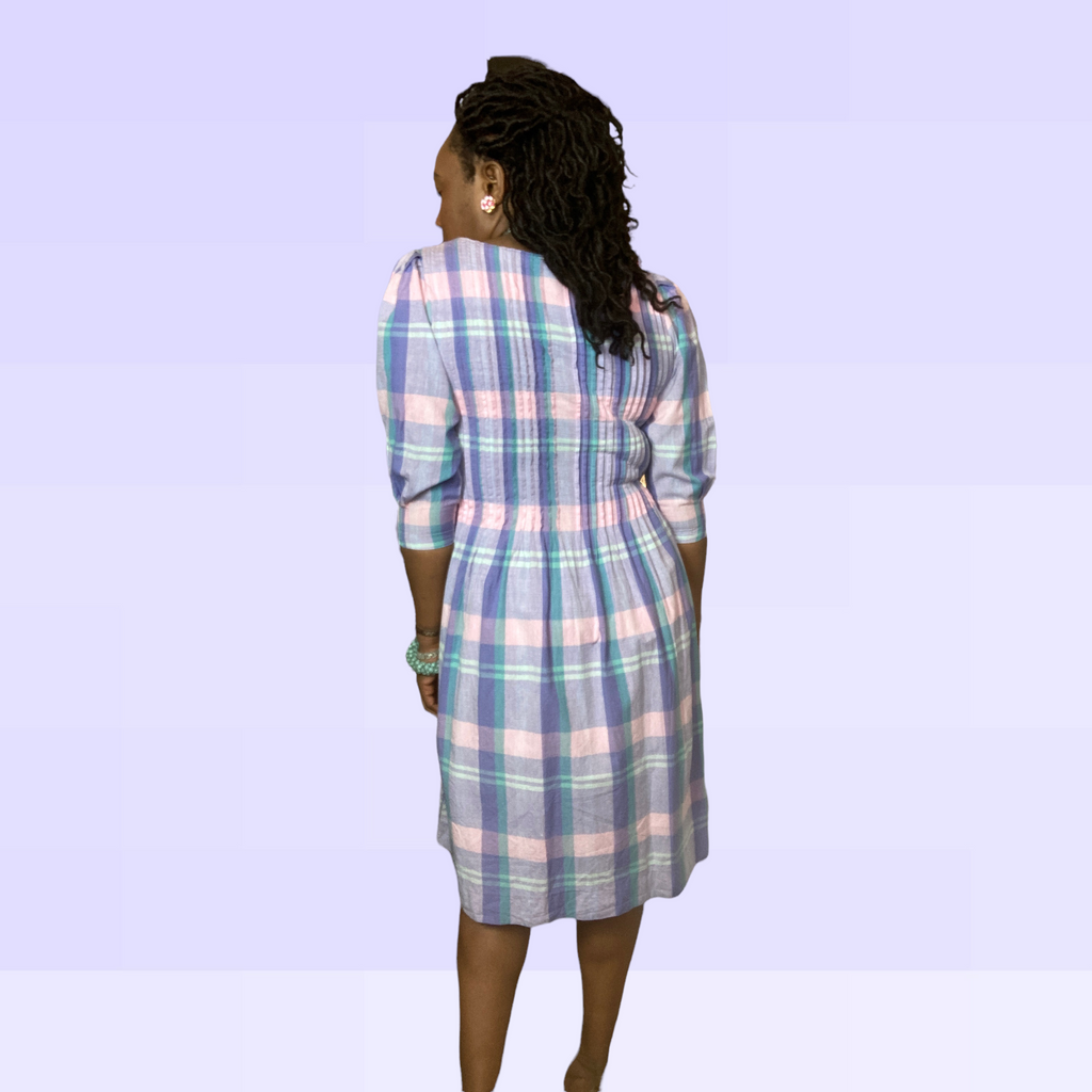 Matti Sport Purple Madras Plaid Dress