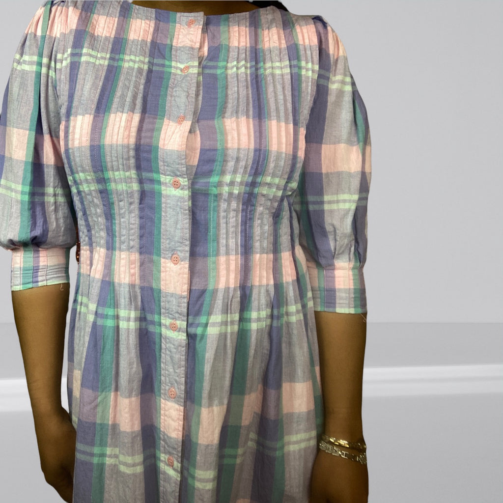 Matti Sport Purple Madras Plaid Dress