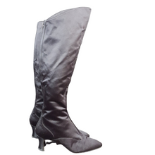 Load image into Gallery viewer, Yves Saint Laurent Satin Go Go Boots sz. 9 1/2
