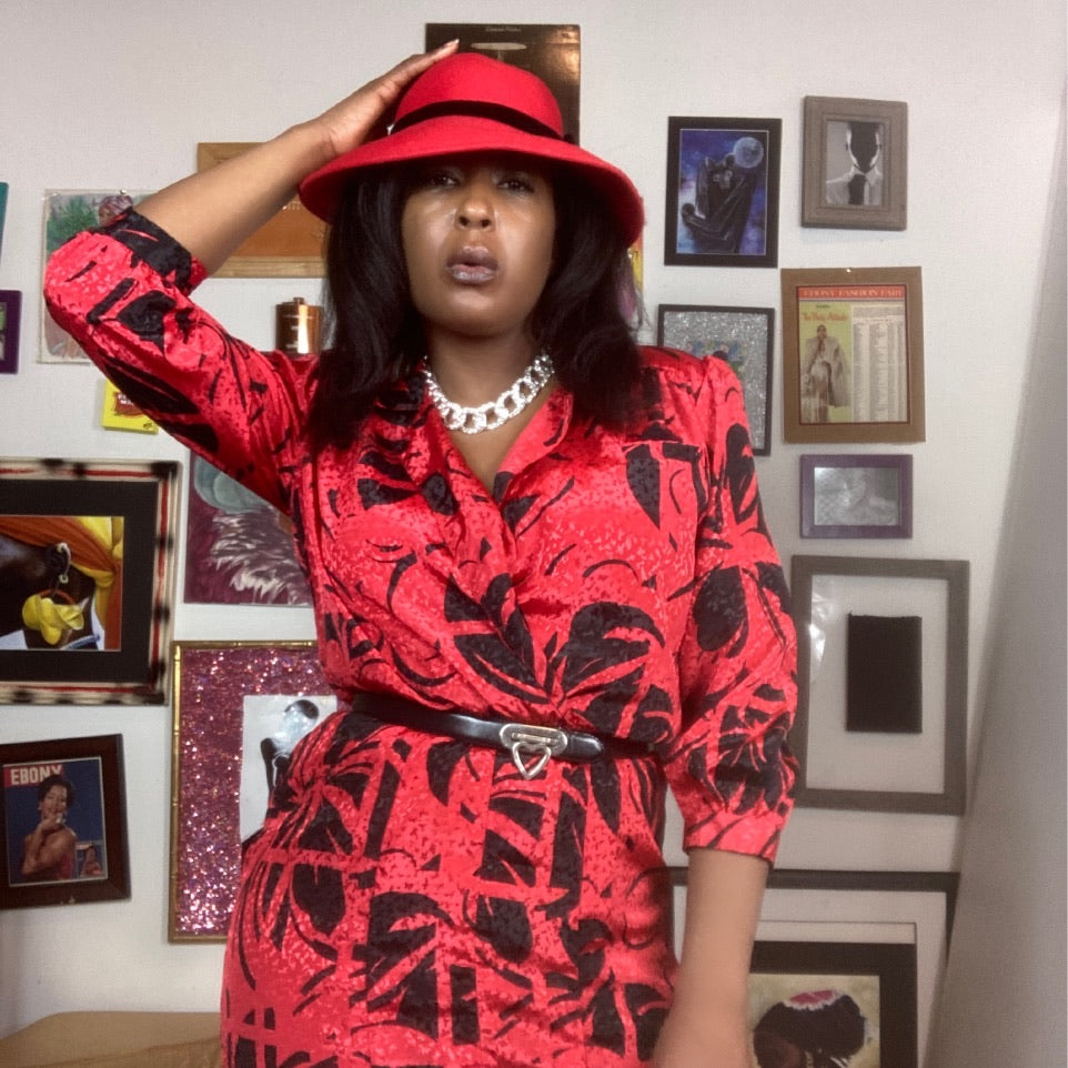 Vintage_Wool_Fedora_Red_Hats_ Online Vintage Shop, Vintage Clothing Boutique, Vintage, Women's Clothing, Seconhand, Distressed Vintage Designs, Sustainable Fashion