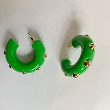 Load image into Gallery viewer, Image Gang Jade Acrylic Stud Hoop Earring
