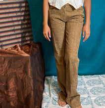 Load image into Gallery viewer, Santacroce Firenze  Printed Suede Leather Trousers Size 42
