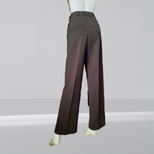 Load image into Gallery viewer, Donna Karan Brown Wool Crepe Trousers Size M
