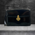 Bally Black Leather Clutch Portfolio Lock & Key