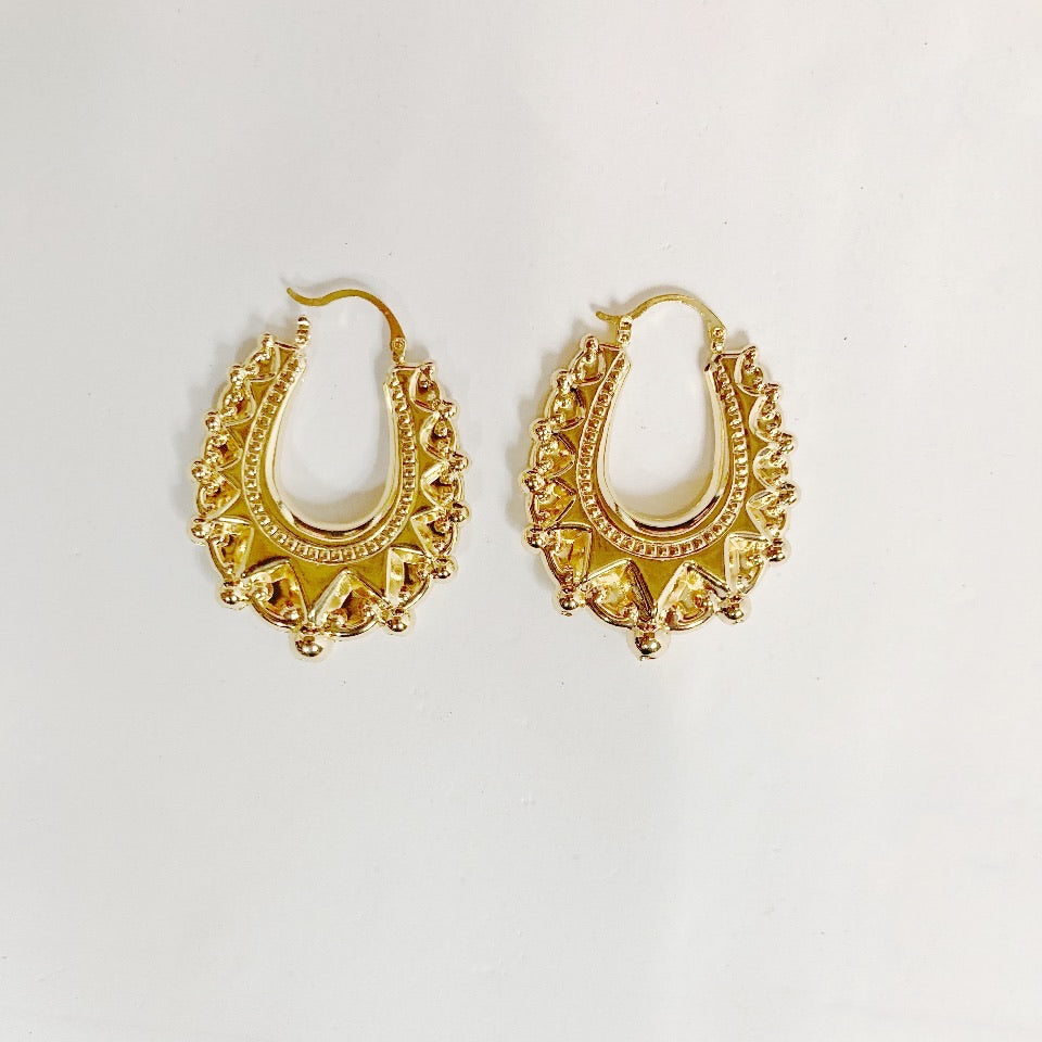 Image Gang_Gold_Creole_EarRing_Lucille Golden _Vintage_Black Owned Brands