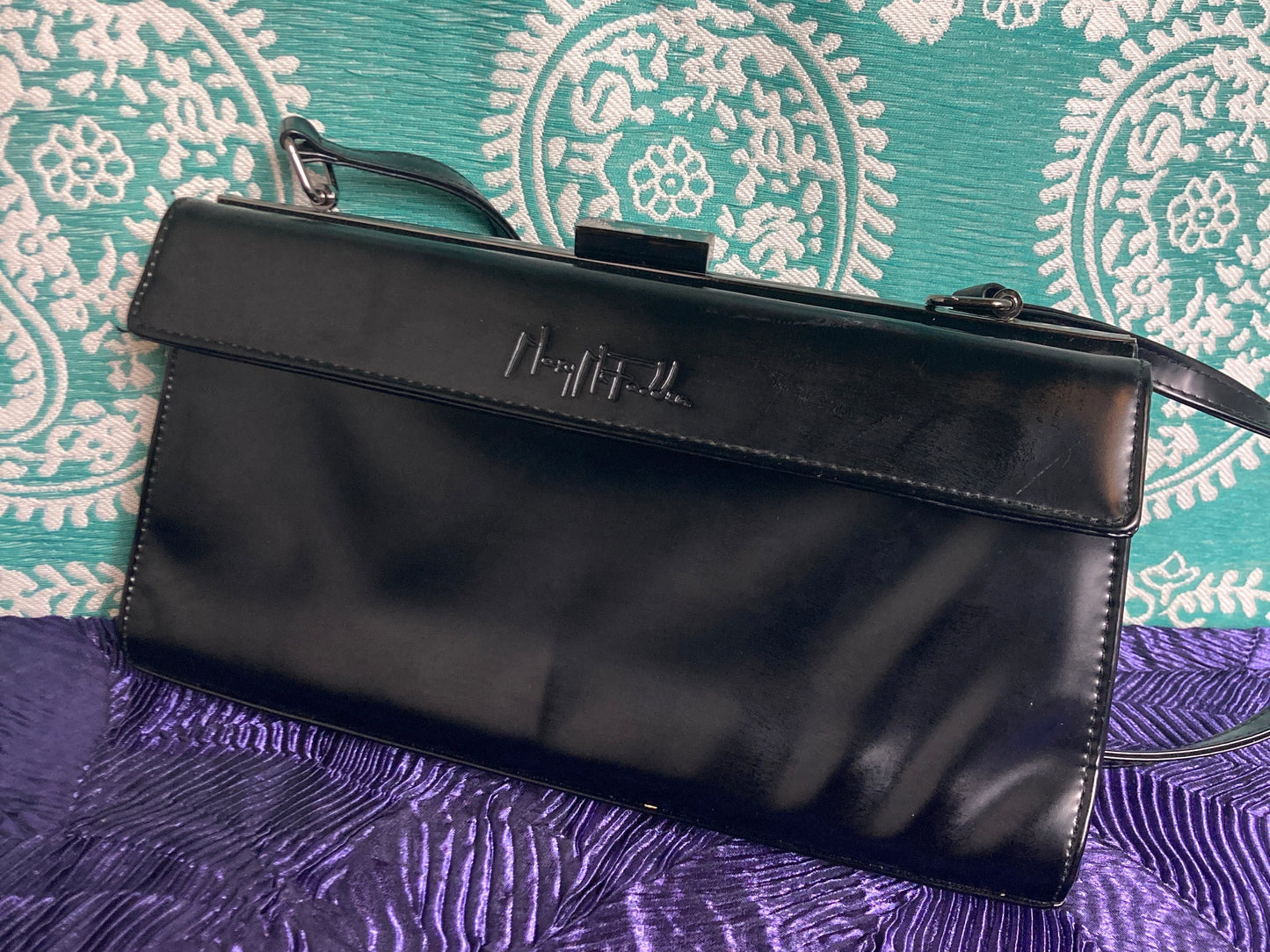 Mary McFadden 3N1 Vintage Handbag Embroiderd Florals Animal Print