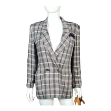 Load image into Gallery viewer, 70s Oleg Cassini Plaid Blazer Size 8
