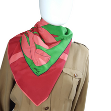 Load image into Gallery viewer, Gres Windowpane Flower  Silk Scarf
