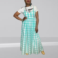 Load image into Gallery viewer, Gingham Plaid Sun Dress Size M