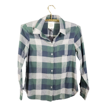 Load image into Gallery viewer, Chaser Green Plaid Flannel Shirt Size S
