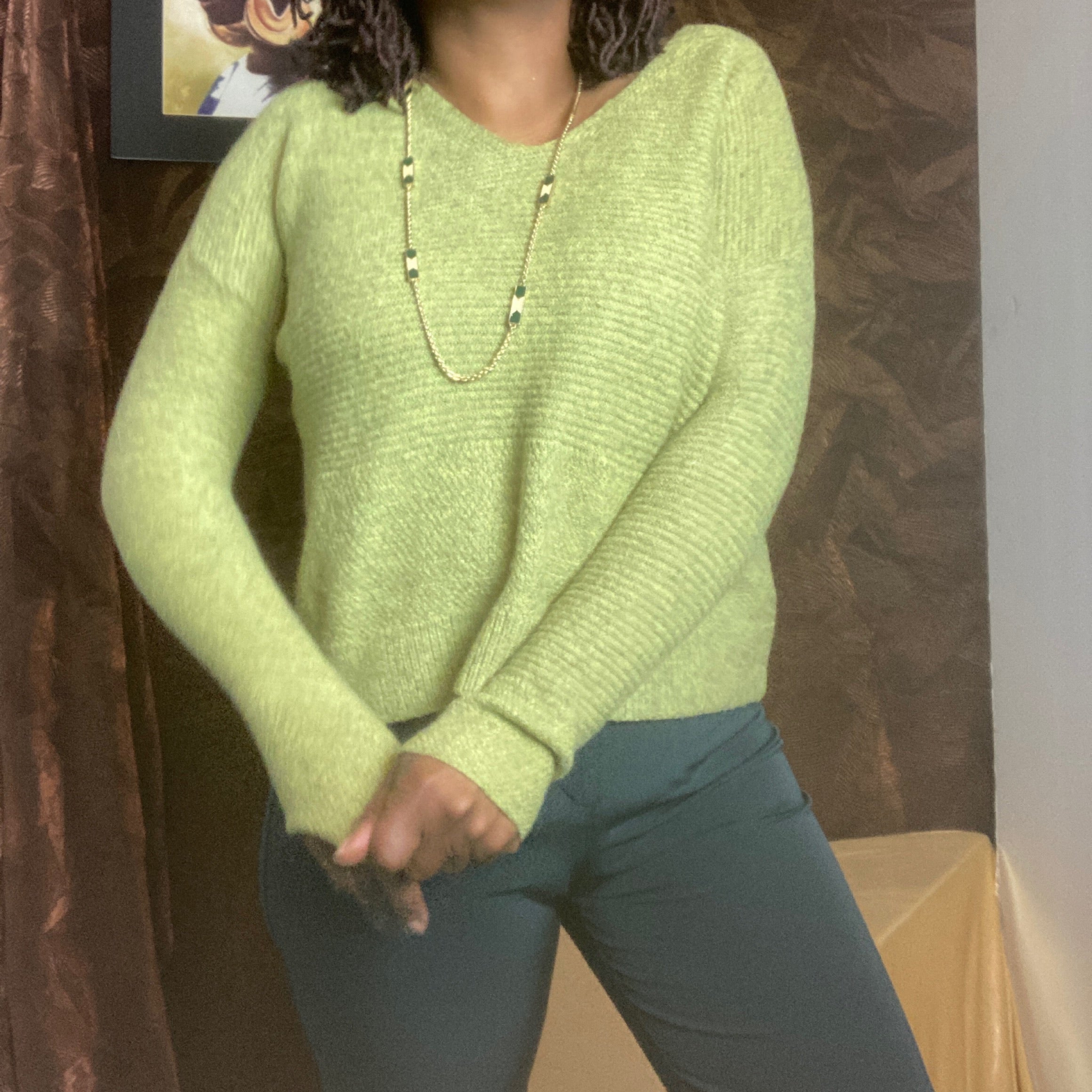 Eileen Fisher Cropped Wool Sweater, Size M