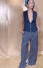 Load image into Gallery viewer, Repaired TopShop High Waist Pintstripe Trousers Size 6
