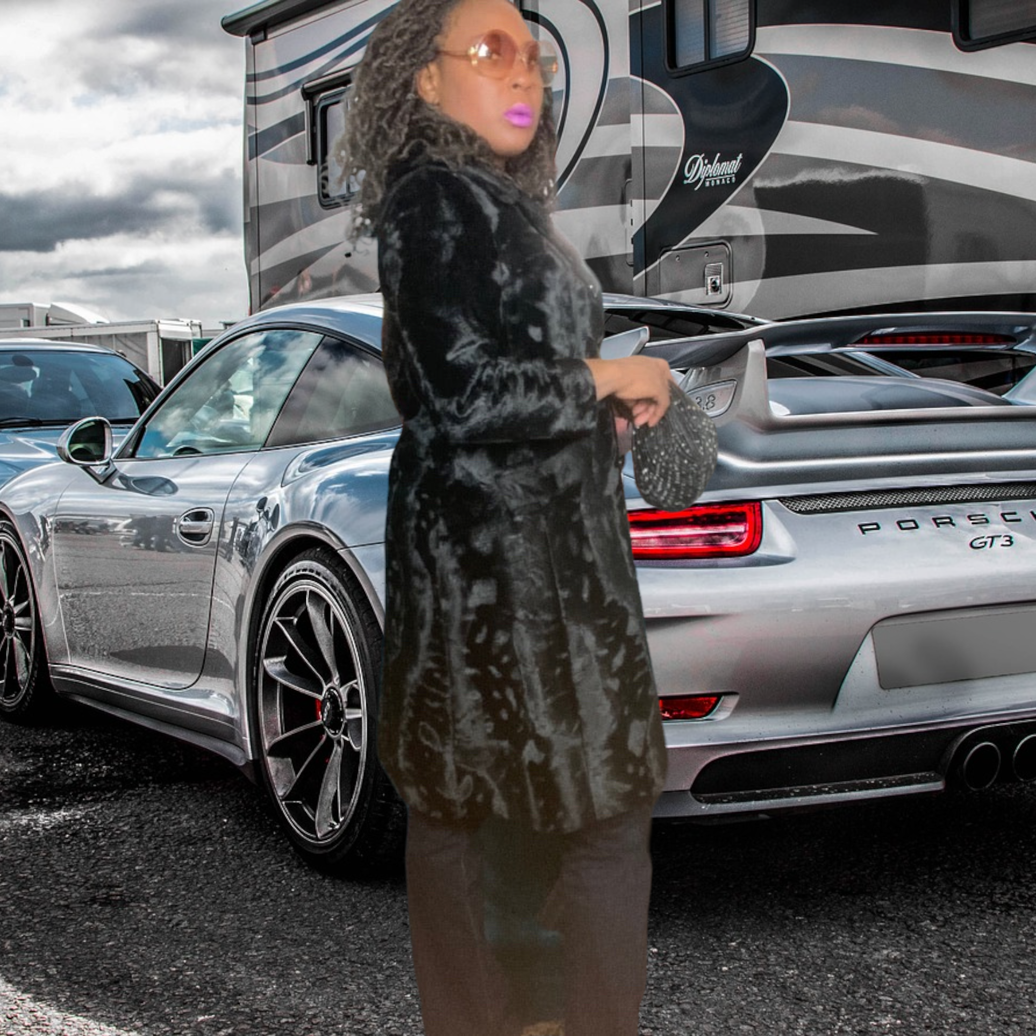 1960s Vintage Coats Broadtale a Lou Nierenberg Creation Black Dress Fur Coat size M