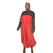 Load image into Gallery viewer, Elan Orange Crinkle Jumpsuit