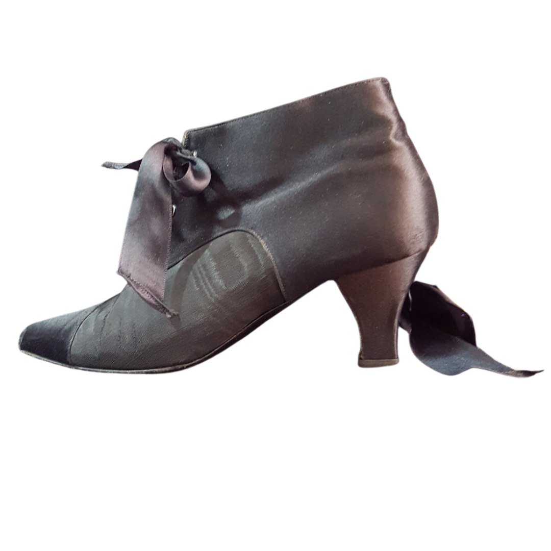 Fendi Vintage Satin Moire Booties Size 7
