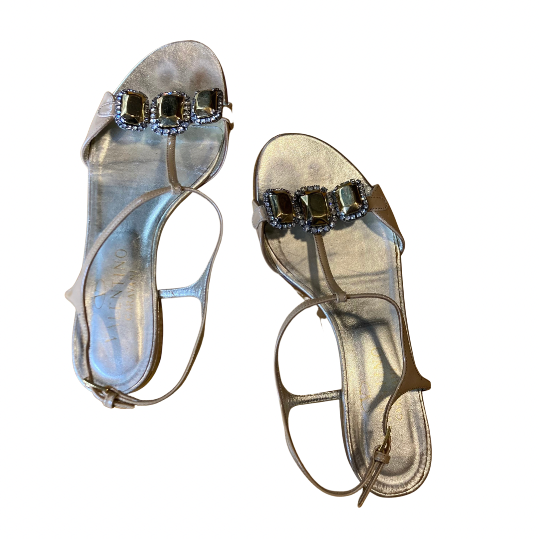 Gold Valentino Garavani Sandles Size 38