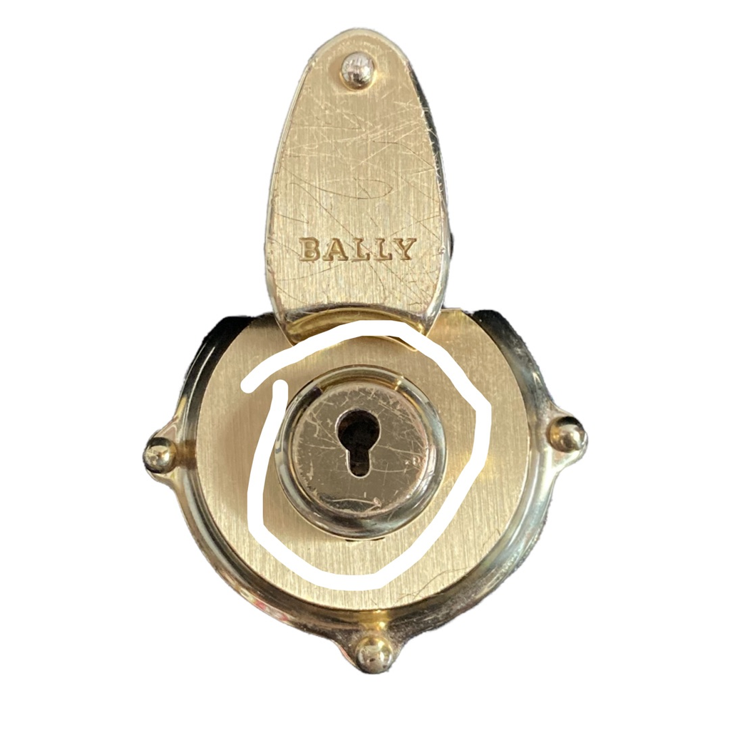 Bally Black Leather Clutch Portfolio Lock & Key