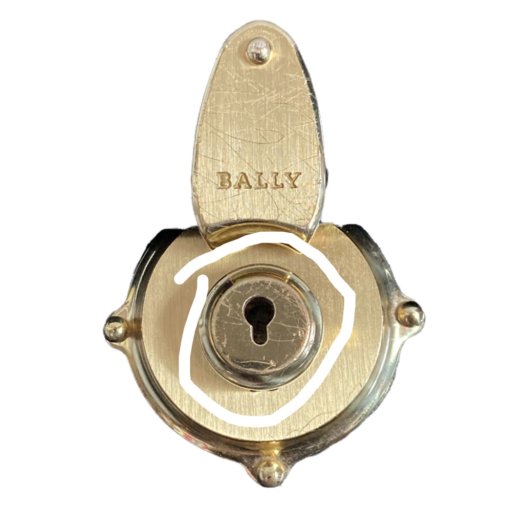 Bally Black Leather Clutch Portfolio Lock & Key