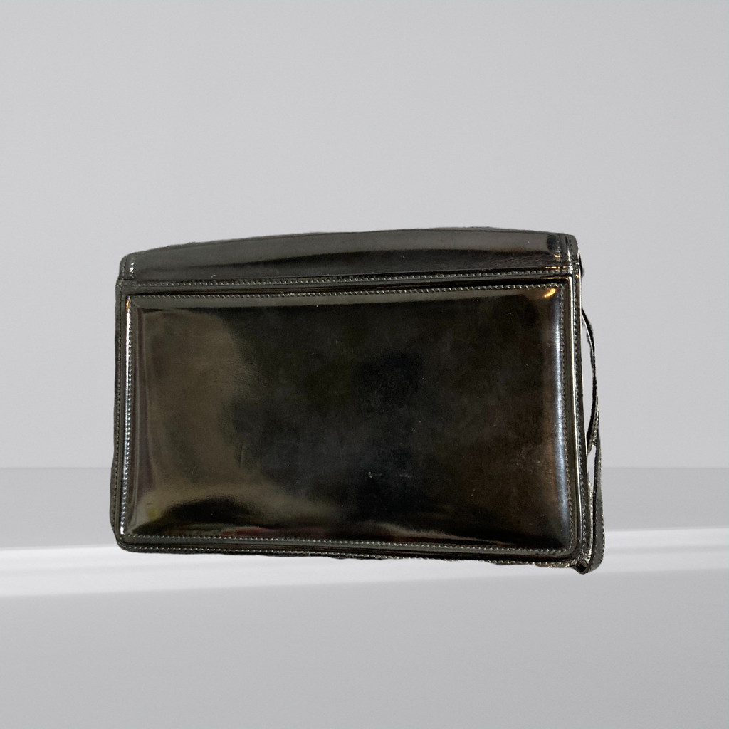 Bally Black Leather Clutch Portfolio Lock & Key