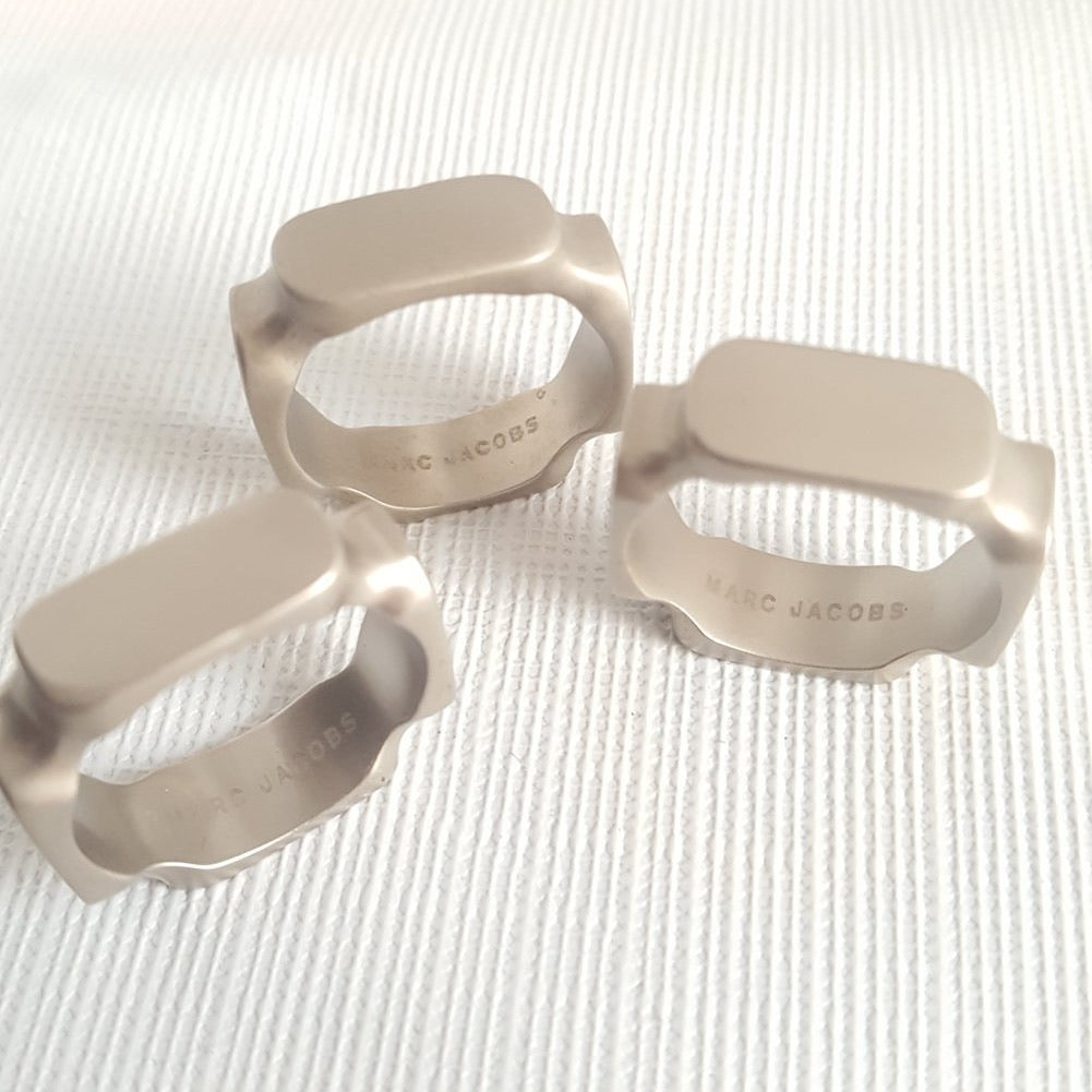 Silver Marc Jacob Engravable Unisex Band Ring
