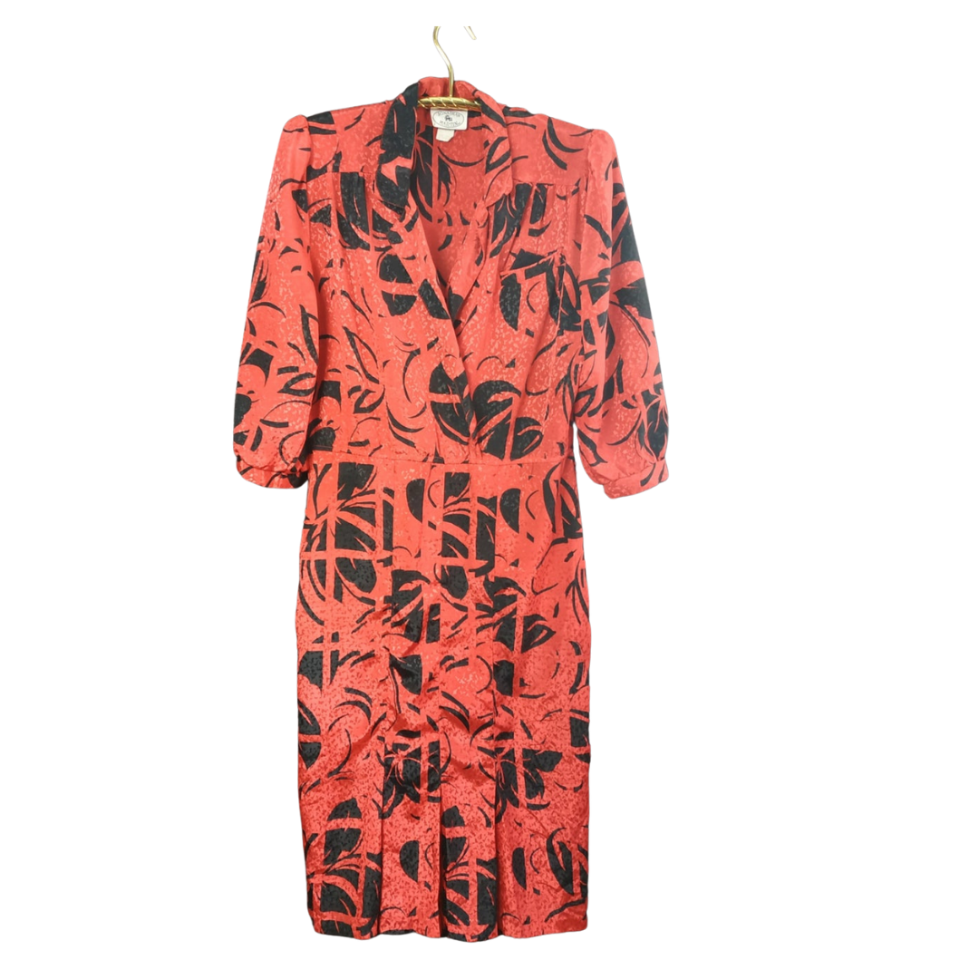 Jonathan Martin Jacquard Midi Dress Size L