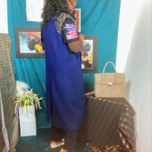 Load image into Gallery viewer, 80s Vintage Christian Dior Wool Coat Vest  Size M Peri Blue Color of the Year
