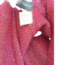 Load image into Gallery viewer, 70s Metallic Knit Longsleeve Shirt Size Medium