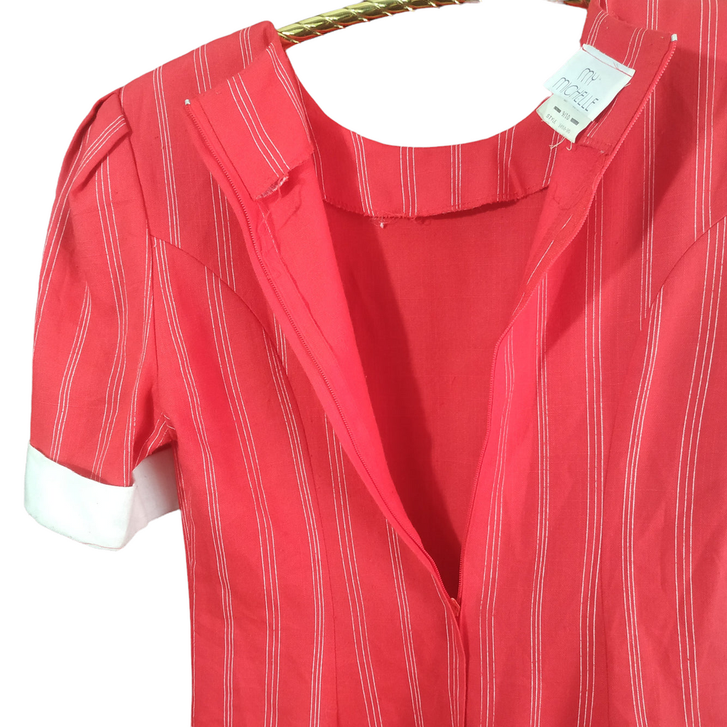 My Michelle Red Pinstripe Wiggle Dress Size 10