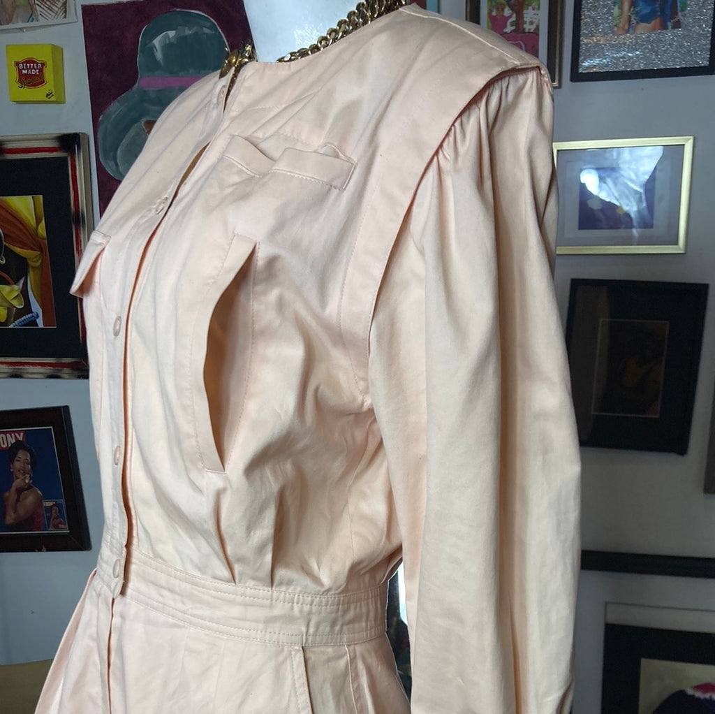 Vintage 80s Escada by SRB Pale Pink Jumpsuit