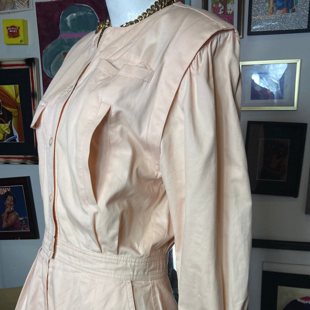 Vintage 80s Escada by SRB Pale Pink Jumpsuit