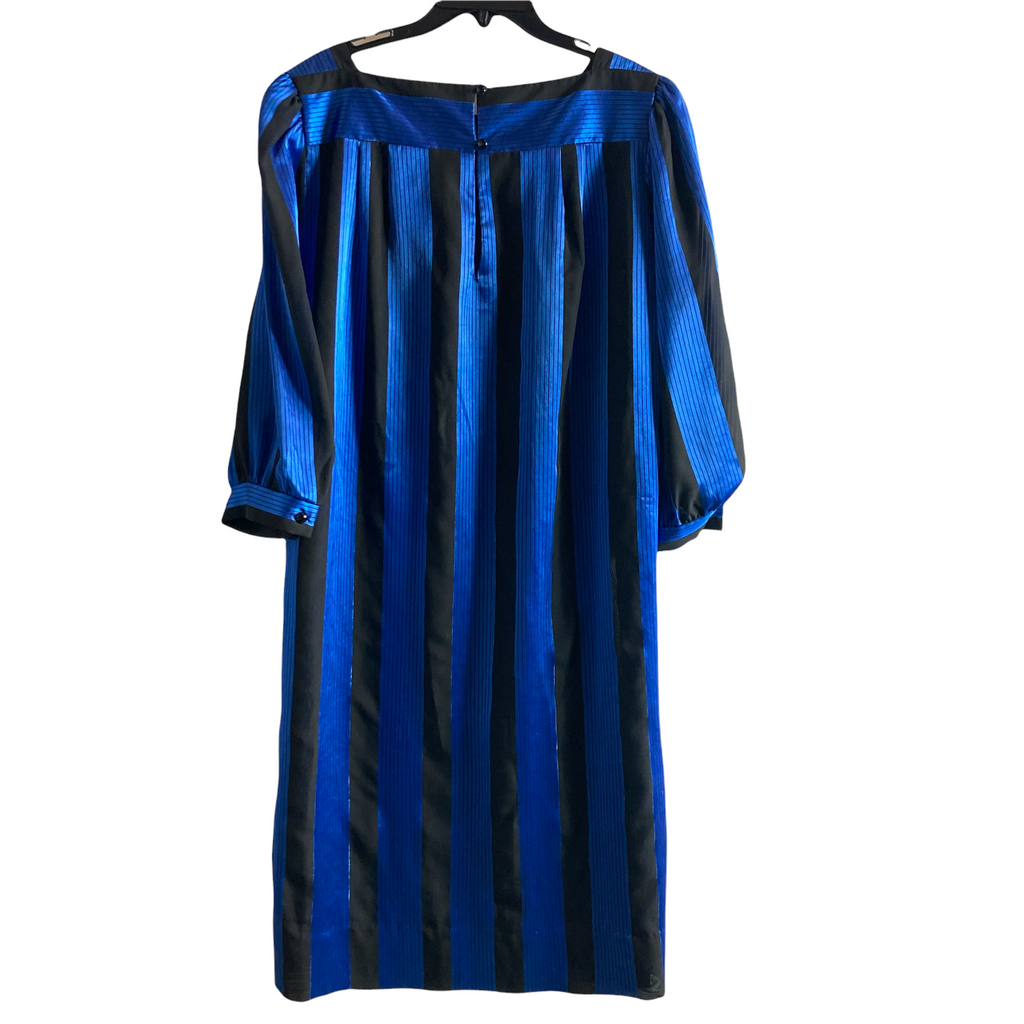Vintage_Dresses_Stripe_Dress_Blue Pinstripes_Lucille Golden_Vintage_60s Vintage Dress Styles