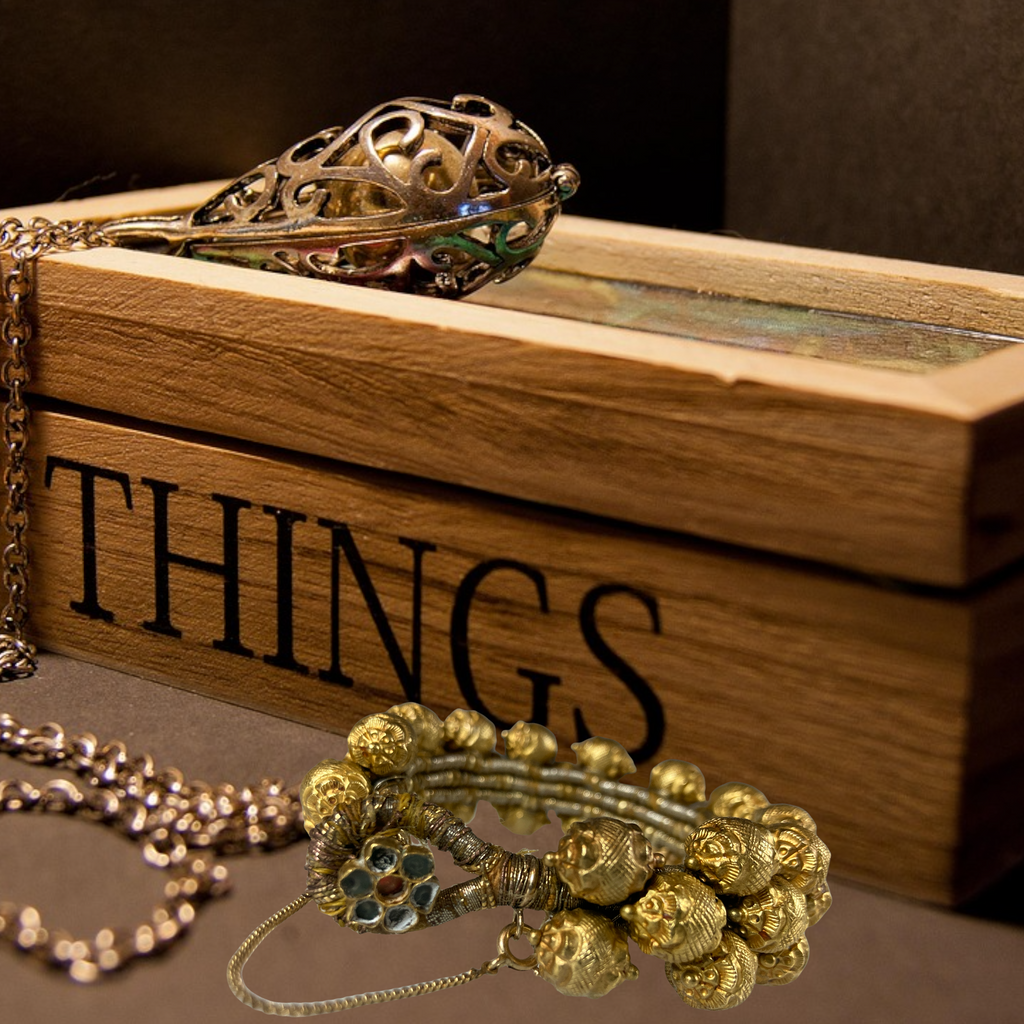 Vintage Indian Etruscan Bead Bracelet