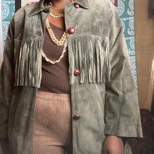 Load image into Gallery viewer, Ellen Tracy Suede Fringe Jacket Size M
