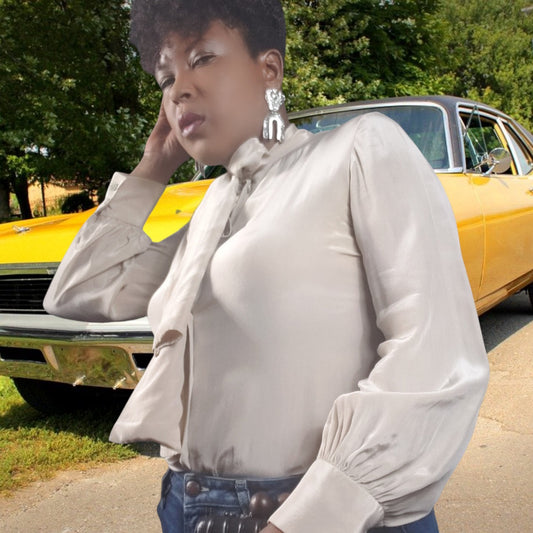 Vintage BRAVO Silk Blouse Size 12