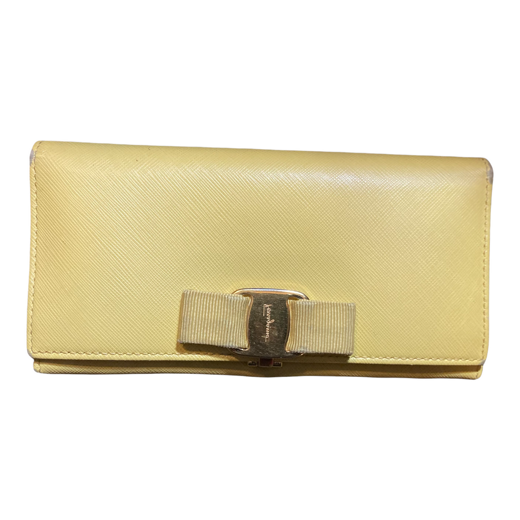 Salvatore Ferragamo Vara Bow Wallet, Yellow