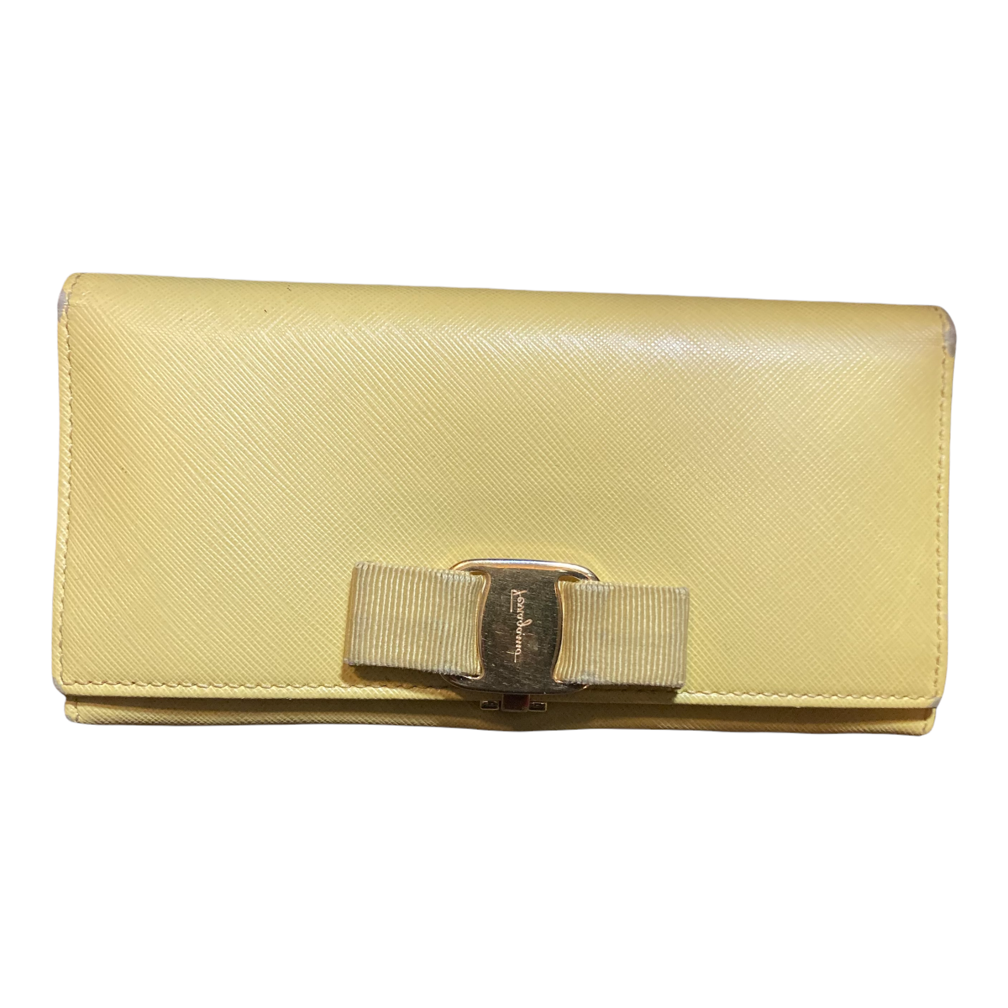 Salvatore Ferragamo Vara Bow Wallet, Yellow