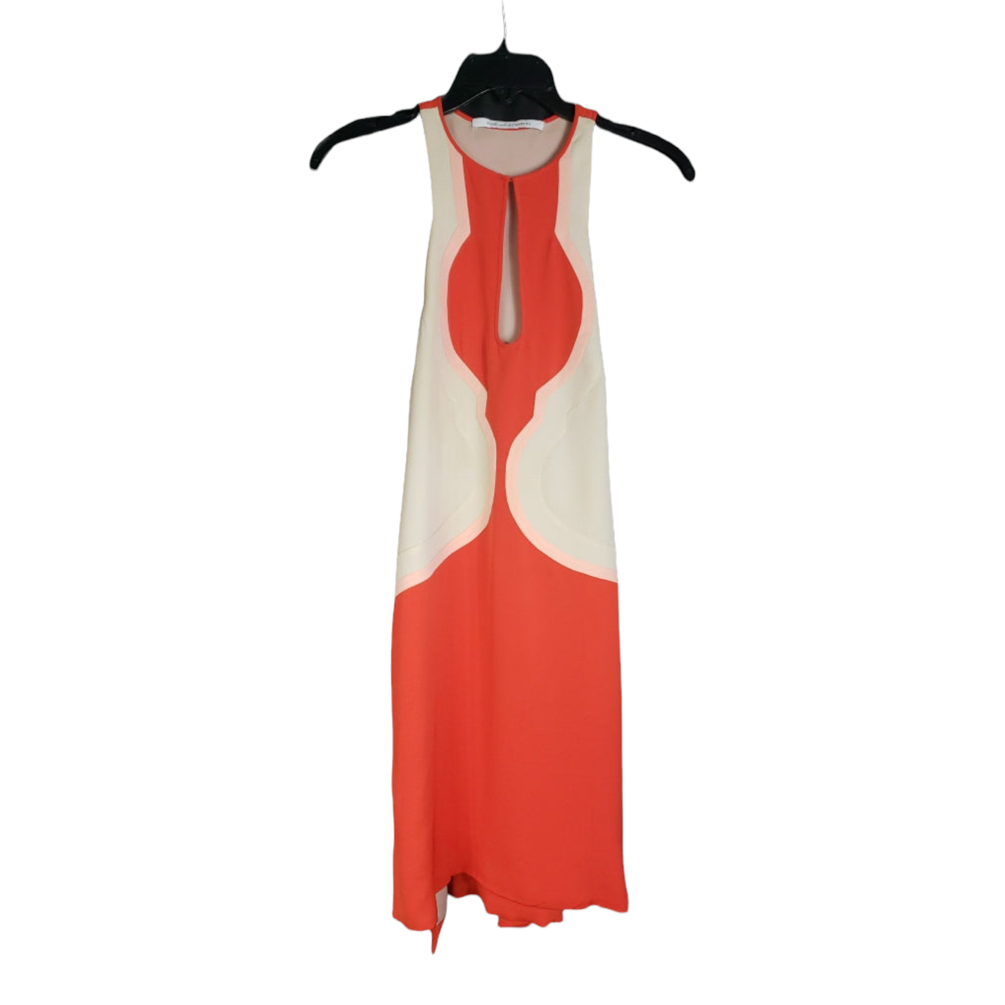 DvF Silk MOD Color Block Geometric Mini Dress/Tunic Size 2