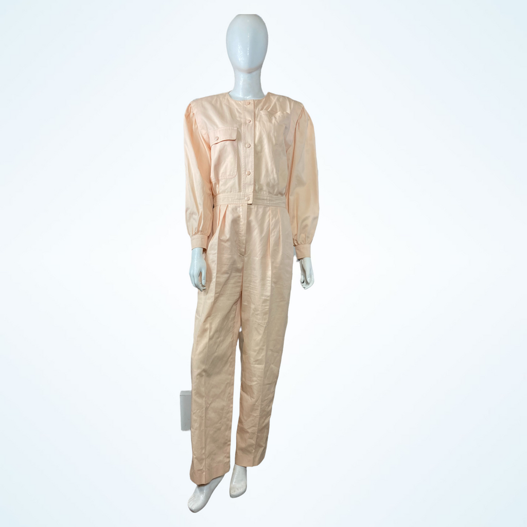 Vintage 80s Escada by SRB Pale Pink Jumpsuit