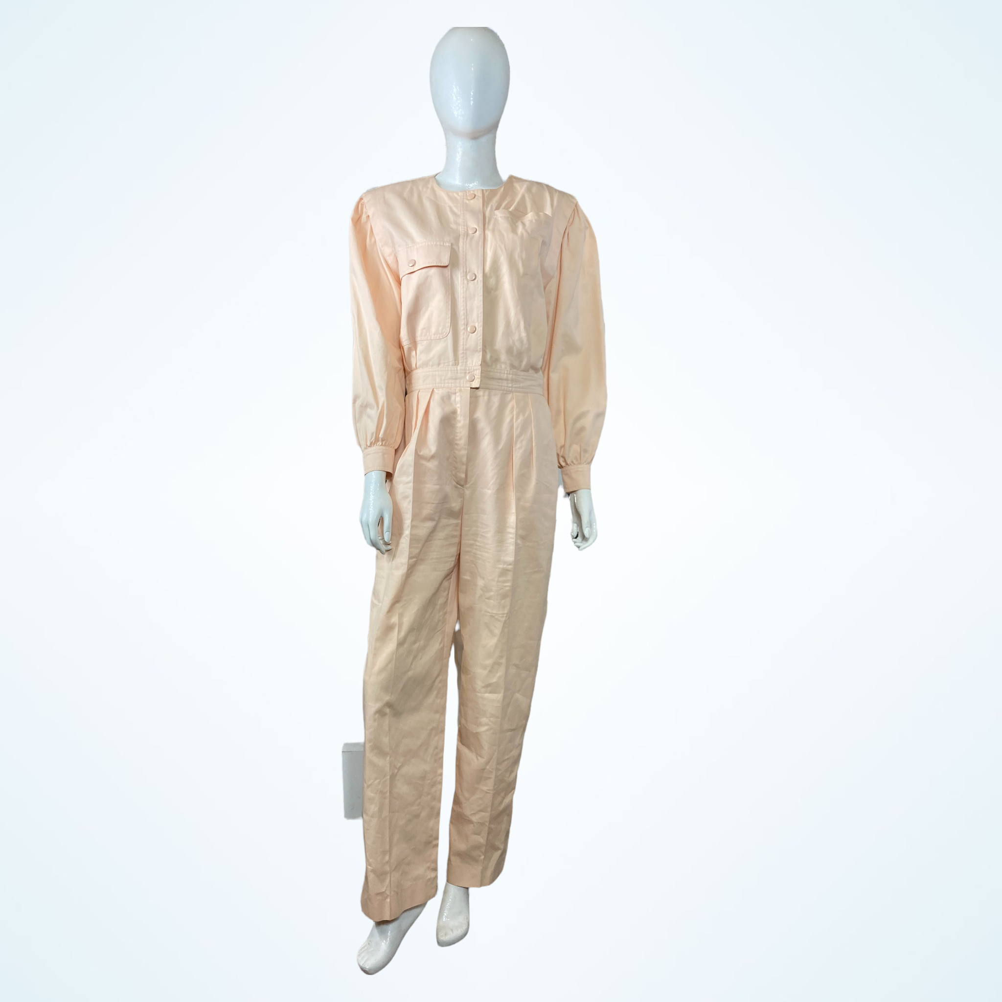 Vintage 80s Escada by SRB Pale Pink Jumpsuit