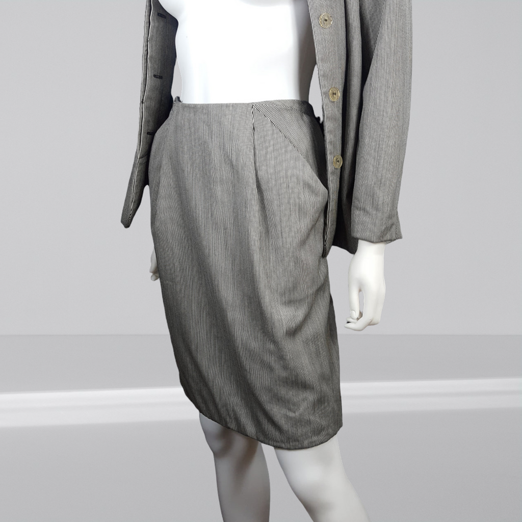 GEOFFREY BEENE 80s Power Skirt Suit size M