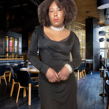 Load image into Gallery viewer, 90s Christian Dior Black Jersey Knit Top
